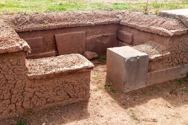 Ele geçen mezar attiwanaku Harabeleri — Stok fotoğraf