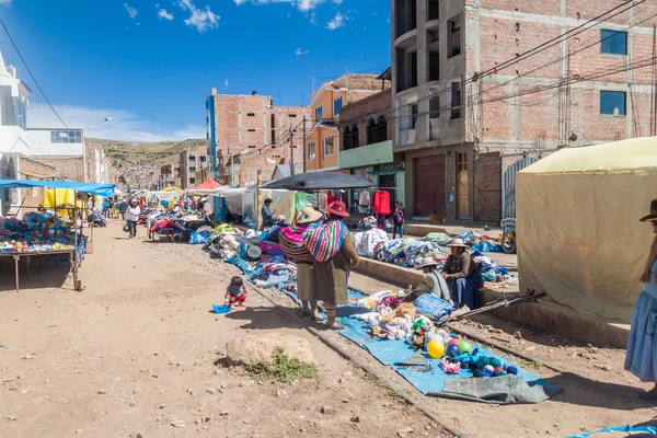 Straatmarkt in Puno, Peru — Stockfoto