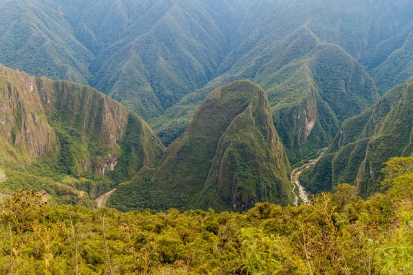 Veduta aerea della valle Urubamba — Foto Stock