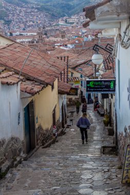Cuzco San Blas mahallede küçük sokak