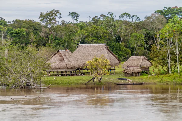 Houses in peruvian jungle — Stock Photo, Image