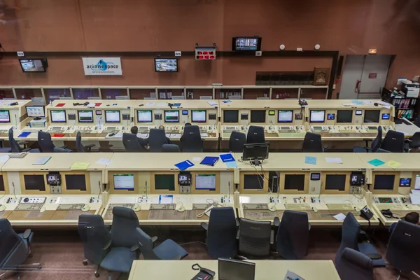 Centro de control en el Centro Espacial Guayana — Foto de Stock