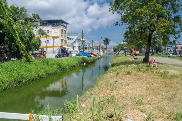 Calle y un canal en Georgetown — Foto de Stock