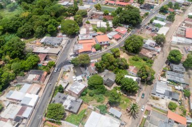 Ciudad Bolivar banliyölerinde havadan görünümü