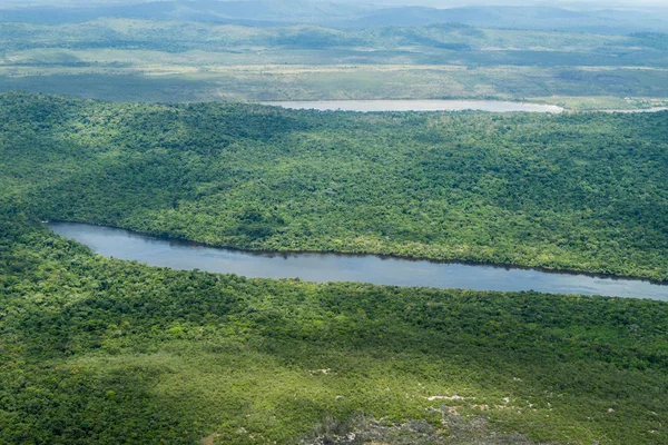 Vista aérea del río Carrao — Foto de Stock