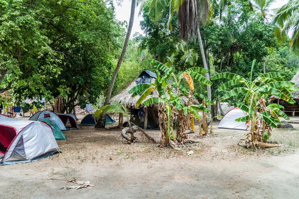 Camping site in Tayrona National Park