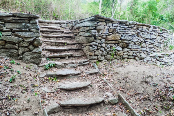 Remnants of a village of indigenous Kogi people — Stock Photo, Image