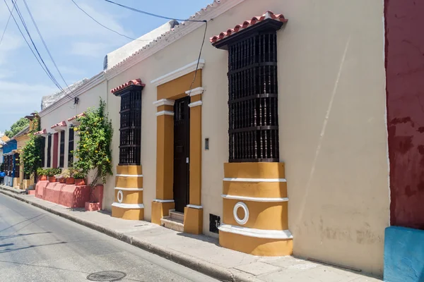Huizen in het centrum van Cartagena — Stockfoto