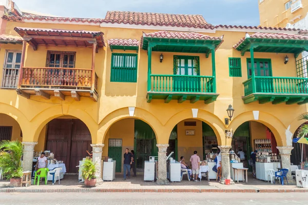 Colonial houses in Cartagena — Stock Photo, Image