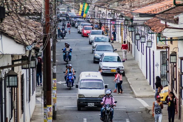 Edificios blancos en la ciudad colonial Popayan — Foto de Stock