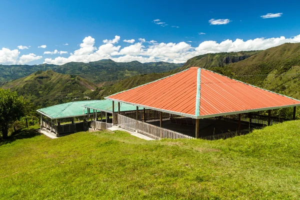 Protective roofs over ancient tombs — Stock Photo, Image