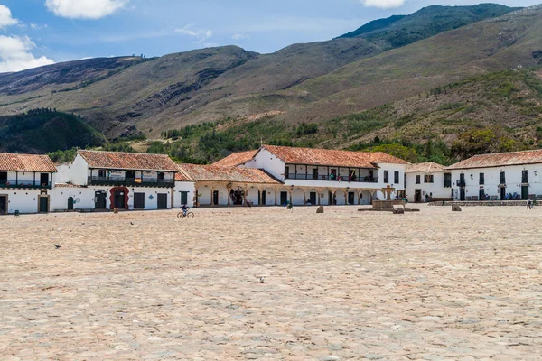 Plaza Walikota persegi di Villa de Leyva — Stok Foto