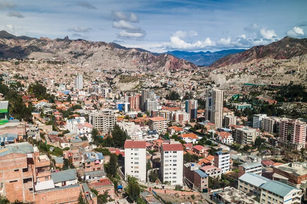 Letecký pohled na La Paz — Stock fotografie