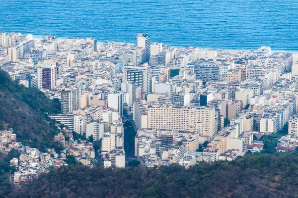 Letecký Pohled Rio Janeiro Copacabana Čtvrtletí Brazílie — Stock fotografie