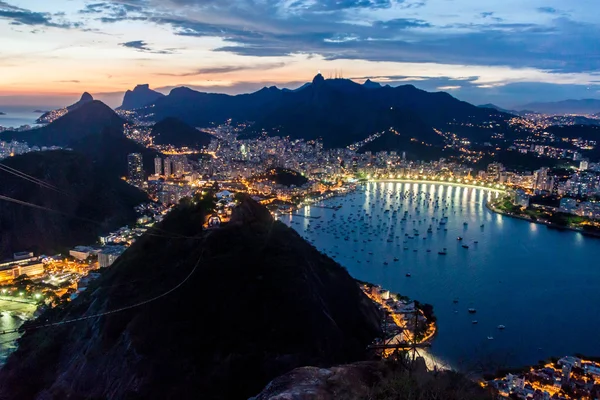 Letecký Pohled Rio Janeiro Brazílie Převzato Sugarloaf Mountain — Stock fotografie
