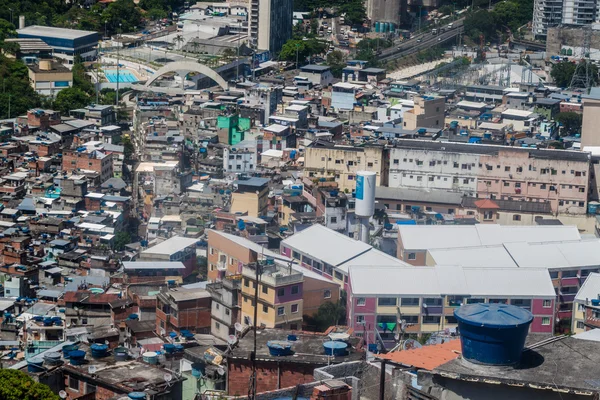 Αεροφωτογραφία Του Φαβέλα Rocinha Στο Ρίο Ντε Τζανέιρο Βραζιλία — Φωτογραφία Αρχείου