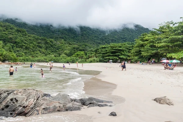 Trindade Brazil January 2015 People Enjoy Praia Meio Beach Trindade — Stock Photo, Image