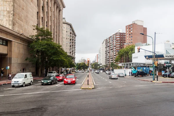 Montevideo Urugwaj Lutego 2015 Widok Avenue Libertador General Lavalleja Centrum — Zdjęcie stockowe