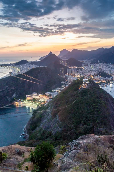 Rio Janeiro Brezilya Hava Görünümünü Sugarloaf Dağdan Alınan — Stok fotoğraf
