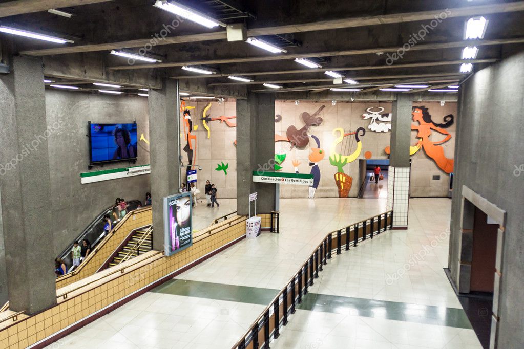 Santiago Chile Febrero 2015 Vista Una Estación Metro Edición 28 de Febrero de 2015