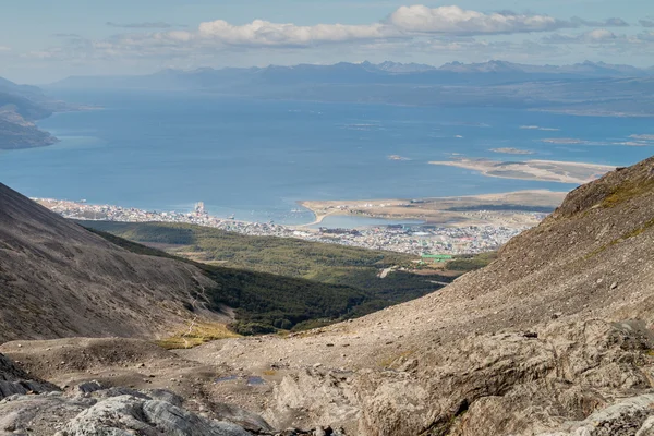 Vue Sur Canal Beagle Les Montagnes Près Ushuaia Argentine — Photo