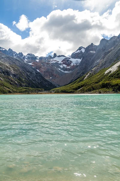 Pohled Laguna Esmeralda Smaragdové Jezero Ostrově Tierra Del Fuego Argentina — Stock fotografie