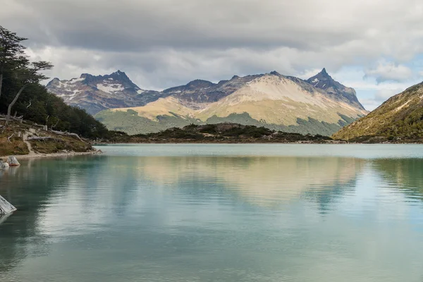 Vista Laguna Esmeralda Lago Esmeralda Ilha Tierra Del Fuego Argentina — Fotografia de Stock
