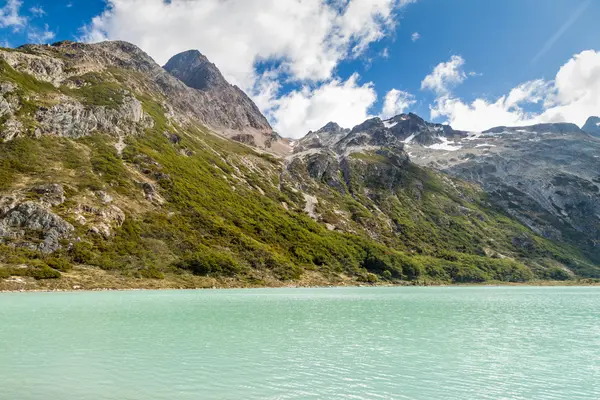 Vue Laguna Esmeralda Lac Emeraude Sur Île Tierra Del Fuego — Photo