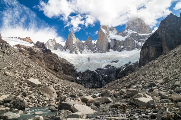 Parc National Los Glaciares Argentine Fitz Roy Montagne Arrière Plan — Photo