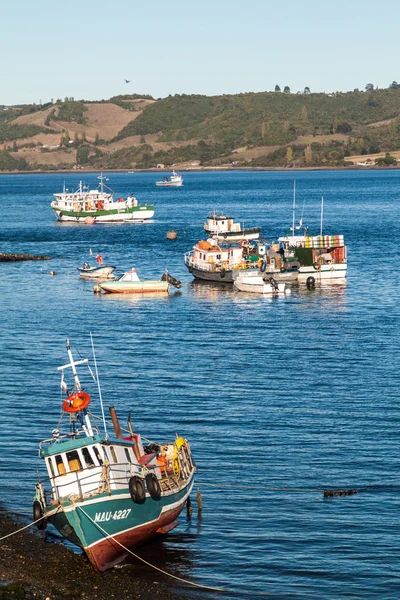 Dalcahue Chile März 2015 Fischerboote Dalcahue Village Chiloe Island Chile — Stockfoto