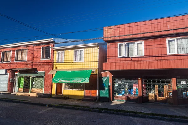 Castro Chile Marca 2015 Street Castro Wyspa Chiloe Chile — Zdjęcie stockowe