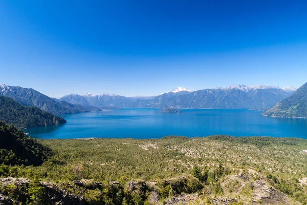 Lago Todos Los Santos Jezero Všech Svatých Monte Tronador Sopka — Stock fotografie