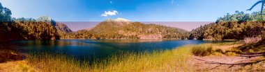 Laguna Toro lake in National Park Huerquehue, Chile clipart