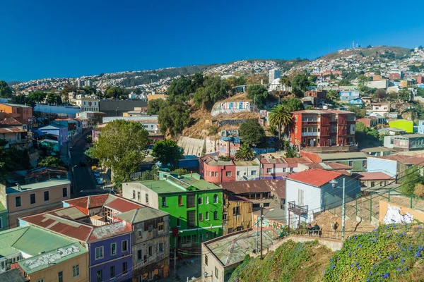 Colorful Houses Hills Valparaiso Chile — Stock Photo, Image