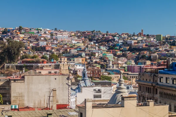 Case Colorate Sulle Colline Valparaiso Cile — Foto Stock