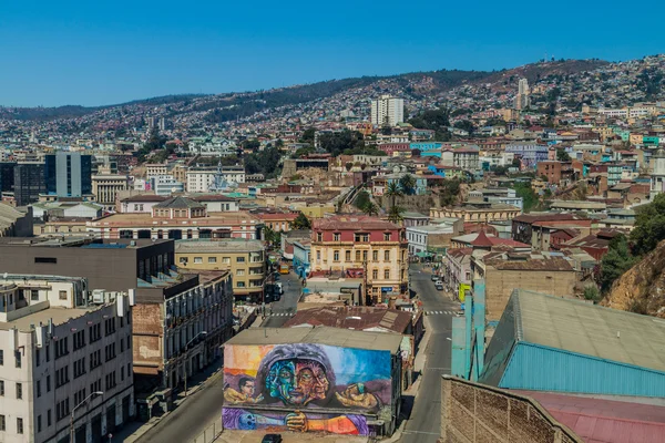 Valparaiso Şili Nin Tepelerde Renkli Evleri — Stok fotoğraf