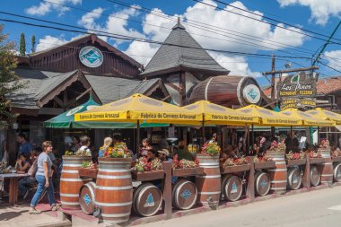 Villa genel Belgrano, Arjantin - 3 Nisan 2015: Restoran Villa genel Belgrano, Arjantin için. Köy şimdi turist sttraction tarz bir Almanya hizmet vermektedir.