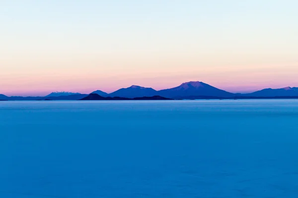 Sonnenaufgang Auf Salar Uyuni Salzebene Bolivien — Stockfoto