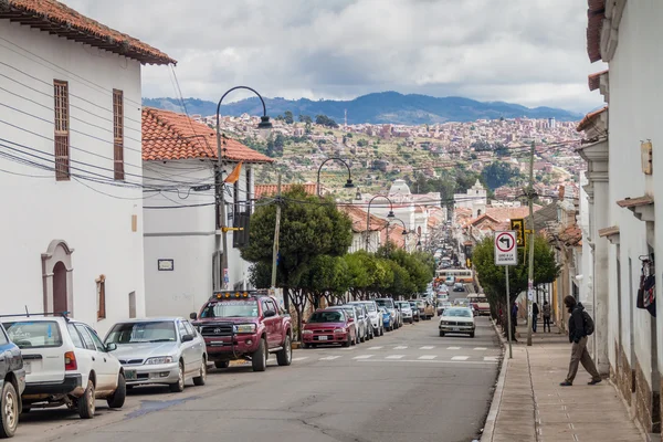 Sucre Bolivia Aprile 2015 Strada Nella Città Bianca Sucre Capitale — Foto Stock