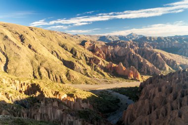 Bolivya Altiplano Tupiza yakınındaki güzel Quebrada de Palapa Vadisi