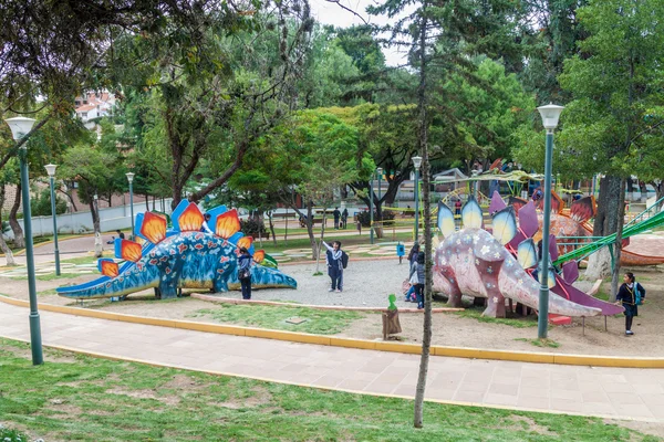 Sucre Bolivia April 2015 Dinosaurus Themed Playground Sucre Capital Bolivia — Stock Photo, Image