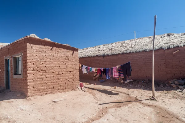 Casas Adobe Pueblo Cerrillos Altiplano Boliviano —  Fotos de Stock