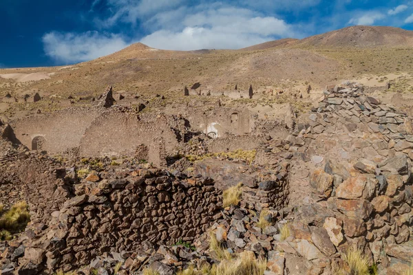 Ruinas Antiguo Pueblo Minero Pueblo Fantasma Suroeste Bolivia — Foto de Stock