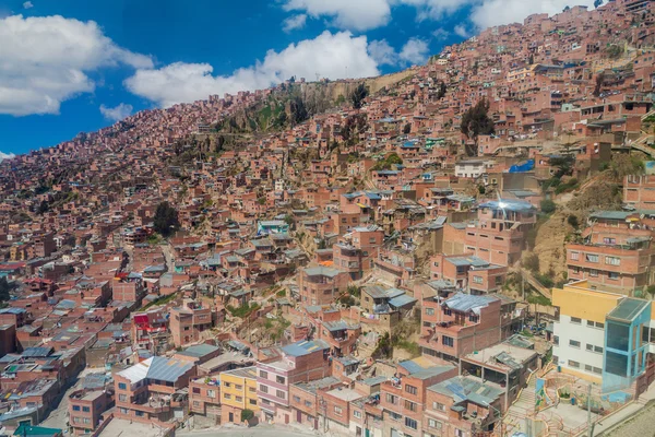 Houses on hills of La Paz city, Bolivia.