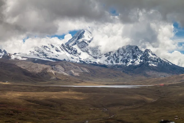 Peak of Huayna Potosi in Cordillera Royal mountain range, Bolivia