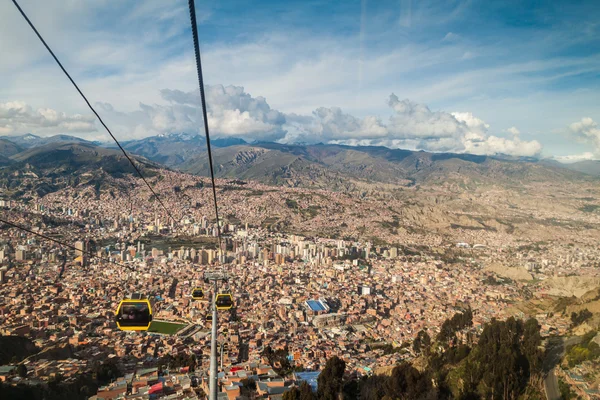 Luchtfoto Van Paz Huizen Straten Bolivia — Stockfoto