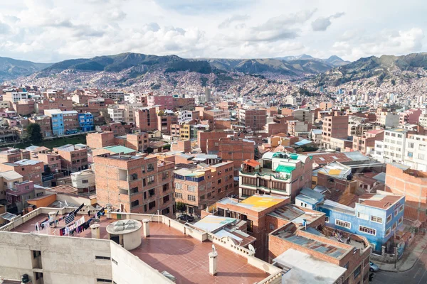 Evler Sokaklar Paz Bolivya Nın Tepelerde — Stok fotoğraf