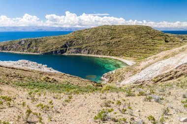 Titicaca gölü, Bolivya'daki Isla del Sol (Güneş Adası)