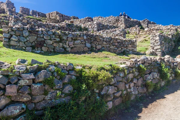 Chincana Ruiny Isla Del Sol Wyspa Słońca Jeziorze Titicaca Bolivia — Zdjęcie stockowe