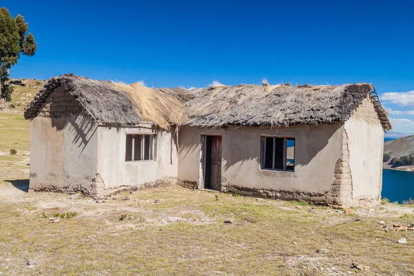 Antigua Casa Isla Del Sol Lago Titicaca Bolivia —  Fotos de Stock